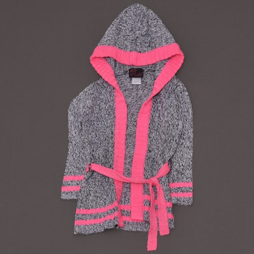 Szürke, pink kardigán (98)