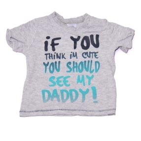 Szürke, feliratos póló (62-68)