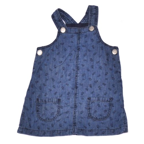 H&M - Kék, virágmintás farmerruha (74)