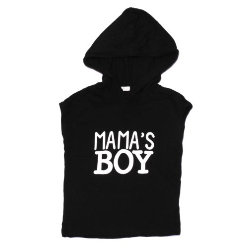 Fekete, Mama's boy kapucnis, ujjatlan póló (98)