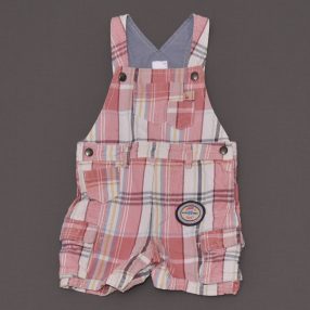   Debenhams - Rózsaszín-fehér kockás kantáros rövidnadrág (68-74)