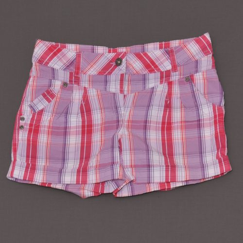 C&A - Lila-pink kockás rövidnadrág (158)
