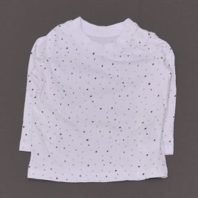 Fehér, csillagos hosszú ujjú póló (62-68)