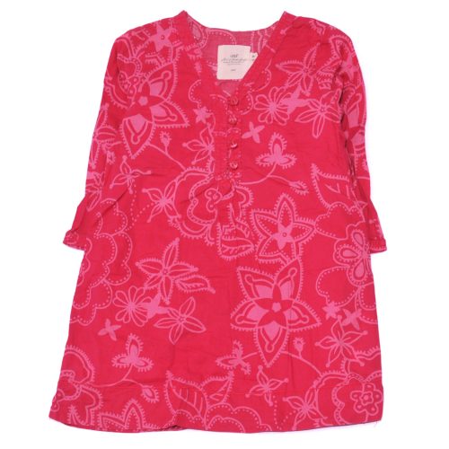 H&M - Pink, virágmintás tunika (140)