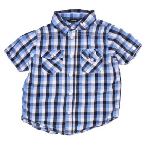 George - Kék-fehér kockás rövid ujjú ing (98-104)