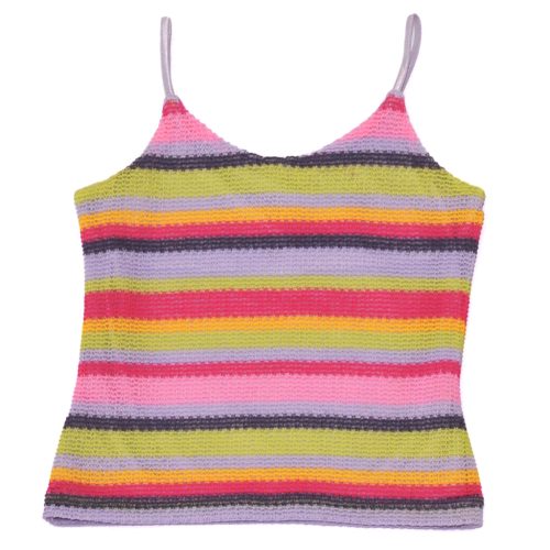 Marks&Spencer - Lila, színes csíkos pántos felső (134)