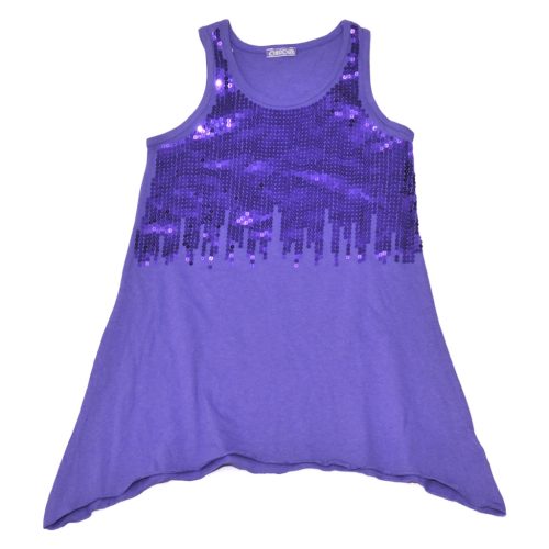 Cherokee - Lila, flitteres ujjatlan felső (128-134)