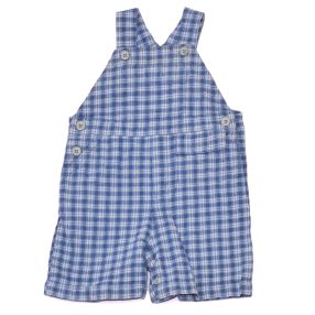 Next - Kék kockás kantáros rövidnadrág (68-74)