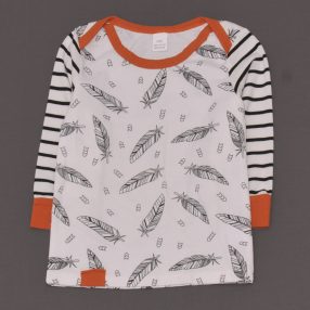 Fehér, tollas pizsama felső (98-104)