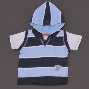 George - Kék csíkos rövid ujjú felső (62-68)