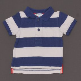Kék, Fehér csíkos galléros póló (62-68)