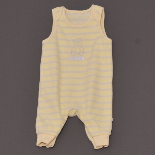 Mothercare - Sárga, szürke csíkos rugdalózó (56)