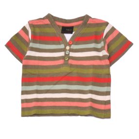 Next - Terepzöld csíkos póló (62-68)