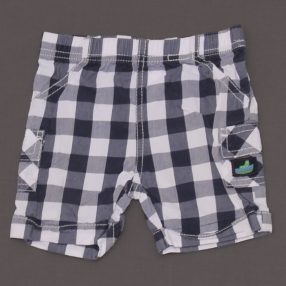 C&A - Kék kockás rövidnadrág (68)