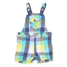 Kék-sárga kockás kantáros rövidnadrág (74)