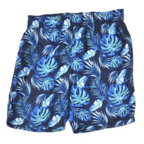 Sötétkék, levélmintás fürdőnadrág (134)