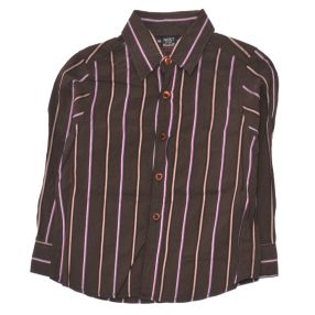 Next - Barna csíkos hosszú ujjú ing (98)