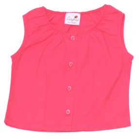 Pink, flitteres ujjatlan blúz (104-110)