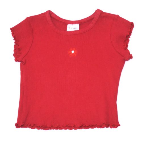 Piros crop felső (98-104)