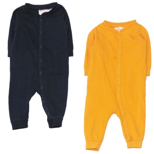 H&M - Sárga, Sötétkék rugdalózó szett (68)