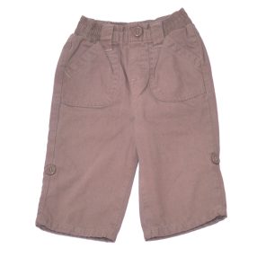 Next - Barna felgombolható nadrág (68-74)