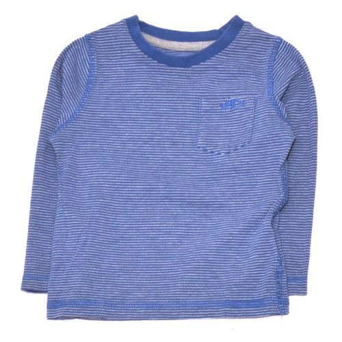 Mothercare - Kék csíkos hosszú ujjú póló (80-86)