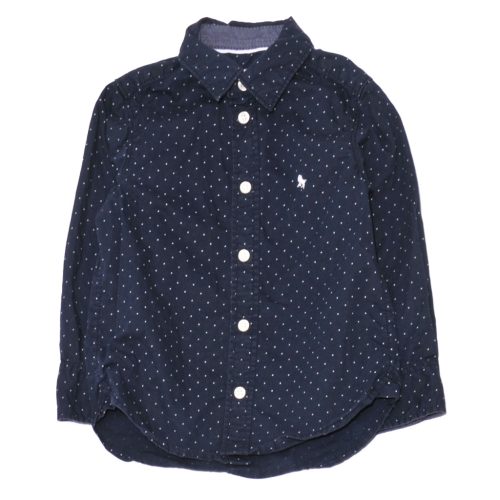 H&M - Sötétkék, pöttyös hosszú ujjú ing (92)