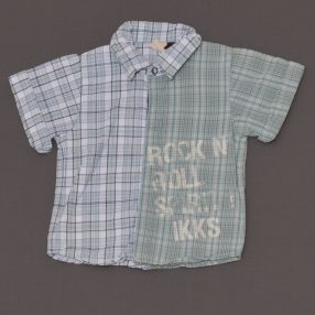 Zöld kockás rövid ujjú ing (68)