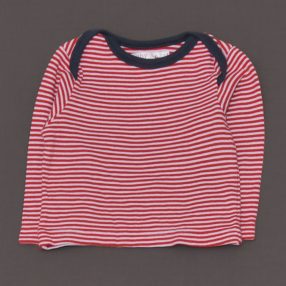 Piros csíkos hosszú ujjú póló (56-62)