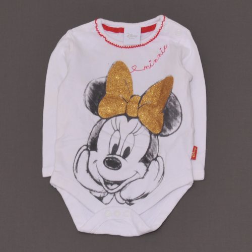 Disney - Fehér, Minnie hosszú ujjú body (74)
