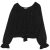 H&M - Fekete megkötős, crop felső (158)