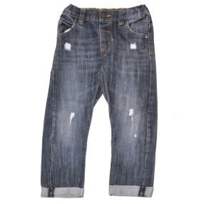 Kék, szaggatott farmernadrág (104-110)