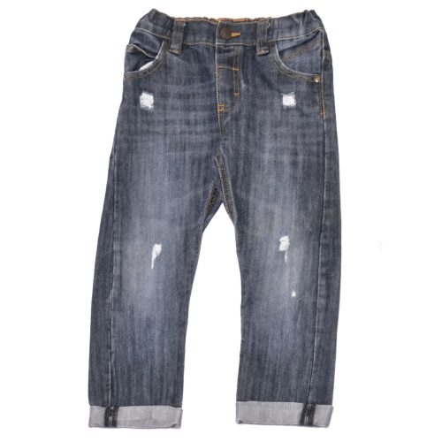 Kék, szaggatott farmernadrág (104-110)