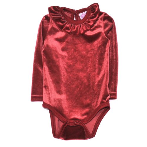 Bordó hosszú ujjú, bársony body (74)