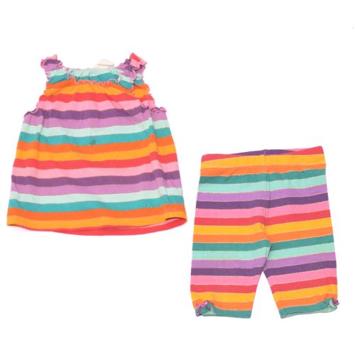H&M - Rózsaszín, Lila csíkos ruha szett (74)