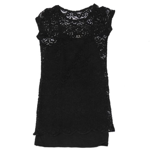 H&M - Fekete csipkés ruha (134-140)