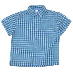 Kék kockás rövid ujjú ing (98-104)