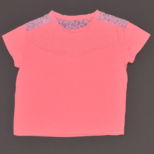 C&A - Uv pink, csipkés póló (170-176)