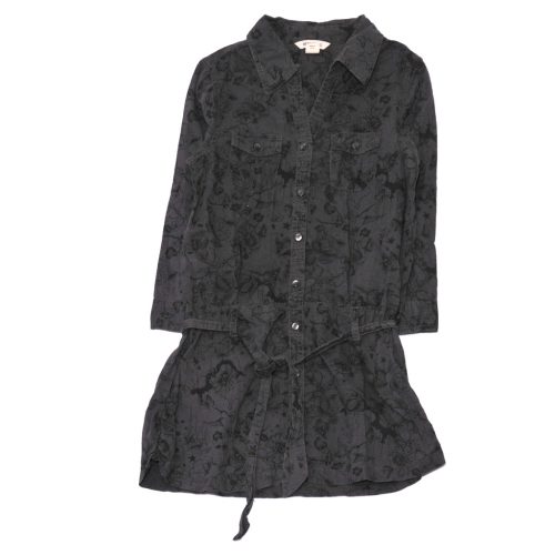 H&M - Szürke, virágmintás hosszú ujjú tunika (146)