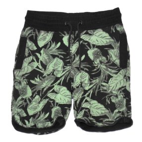 H&M - Fekete, levélmintás rövidnadrág (134)