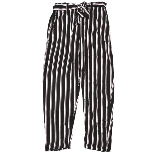H&M - Fekete csíkos dzsörzé nadrág (140)