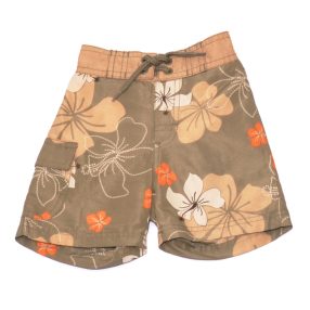   Gymboree - Barna, virágmintás fürdőnadrág gumibugyival (68-80)