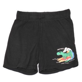 H&M - Fekete, dinós rövidnadrág (128)