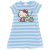 H&M, Hello Kitty - Kék, Fehér csíkos hálóing (122-128)