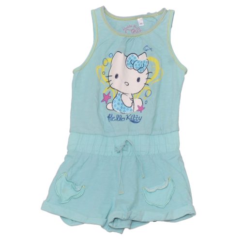 C&A, Sanrio - Zöld, Hello Kitty ujjatlan, rövidszáras overál (92)