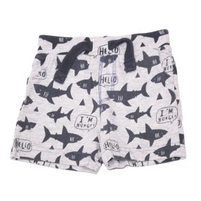 Szürke, cápás rövidnadrág (62-68)