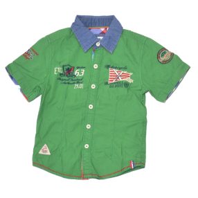 Urban Wheels - Zöld, hímzett rövid ujjú ing (104)