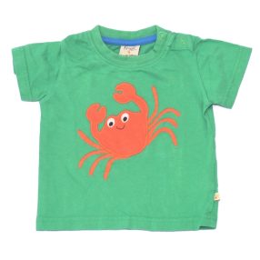 Frugi - Zöld, rákmintás póló (62-68)