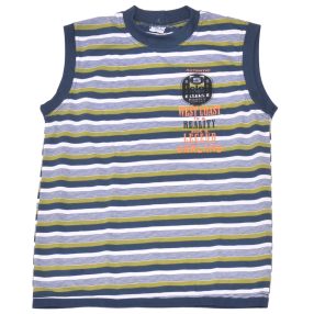 Kék, Zöld csíkos ujjatlan felső (158)