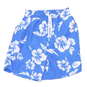 Mini Mode - Kék, virágmintás fürdőnadrág (74-80)